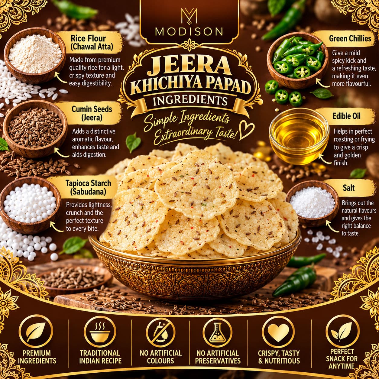 MODISON KHICHIYA PAPODDAMS JEERA (CUMIN) alternate image