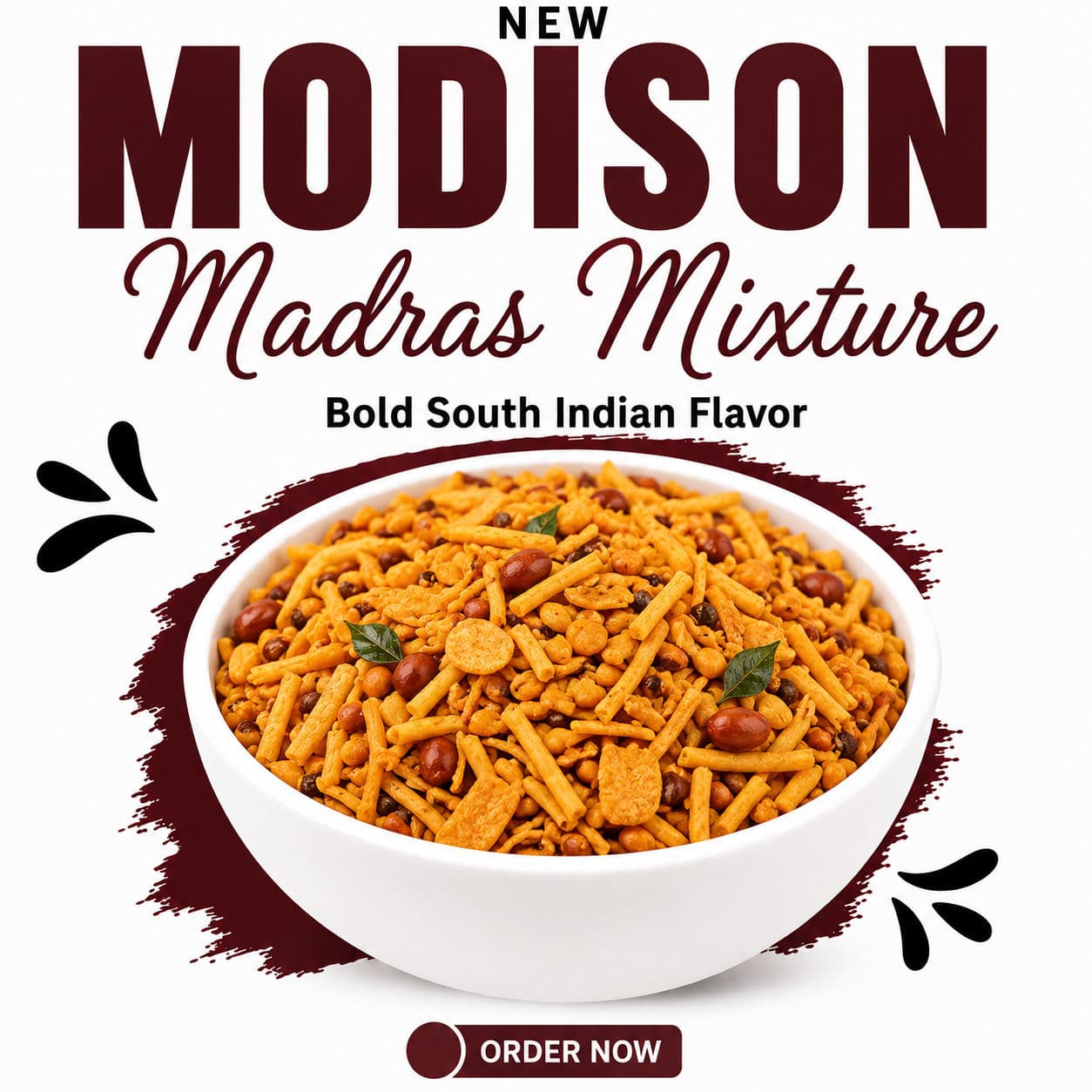 MODISON Madras Mixture Indian Namkeen Snack Spicy Savoury 200g