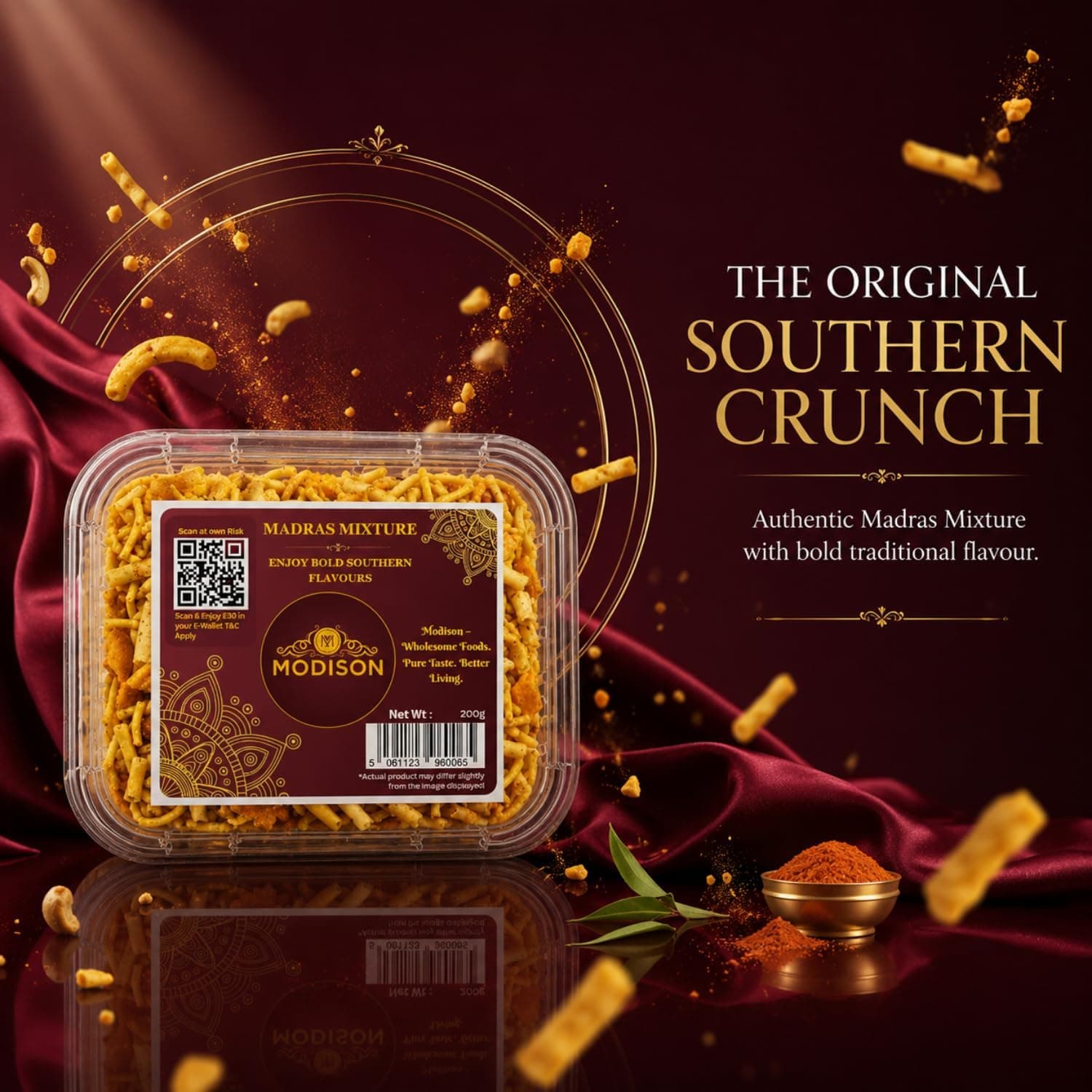 MODISON Madras Mixture Indian Namkeen Snack Spicy Savoury 200g product image 7