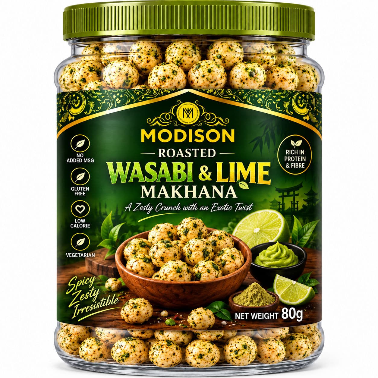 MODISON MAKHANA WASABI & LIME FLAVOUR