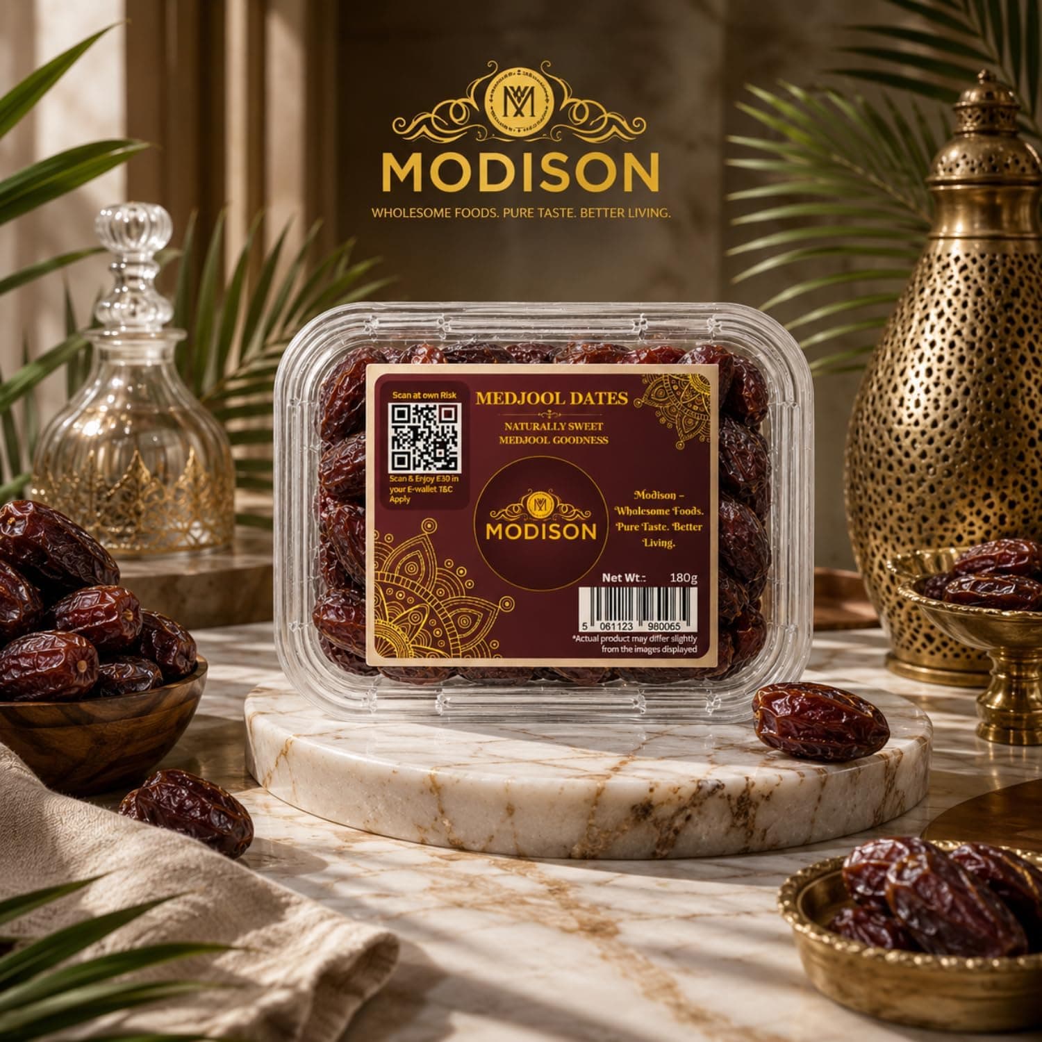 MODISON Medjool Dates Indian Dry Fruit Jumbo Khajoor Natural 180g product image 7
