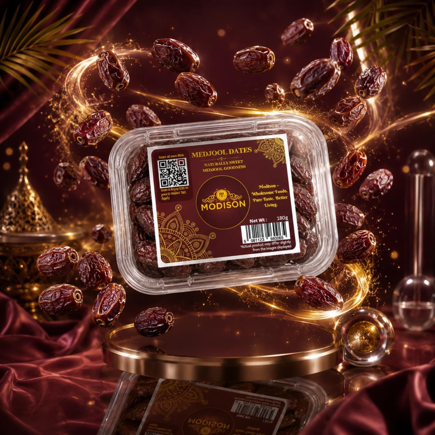 MODISON Medjool Dates Indian Dry Fruit Jumbo Khajoor Natural 180g product image 8