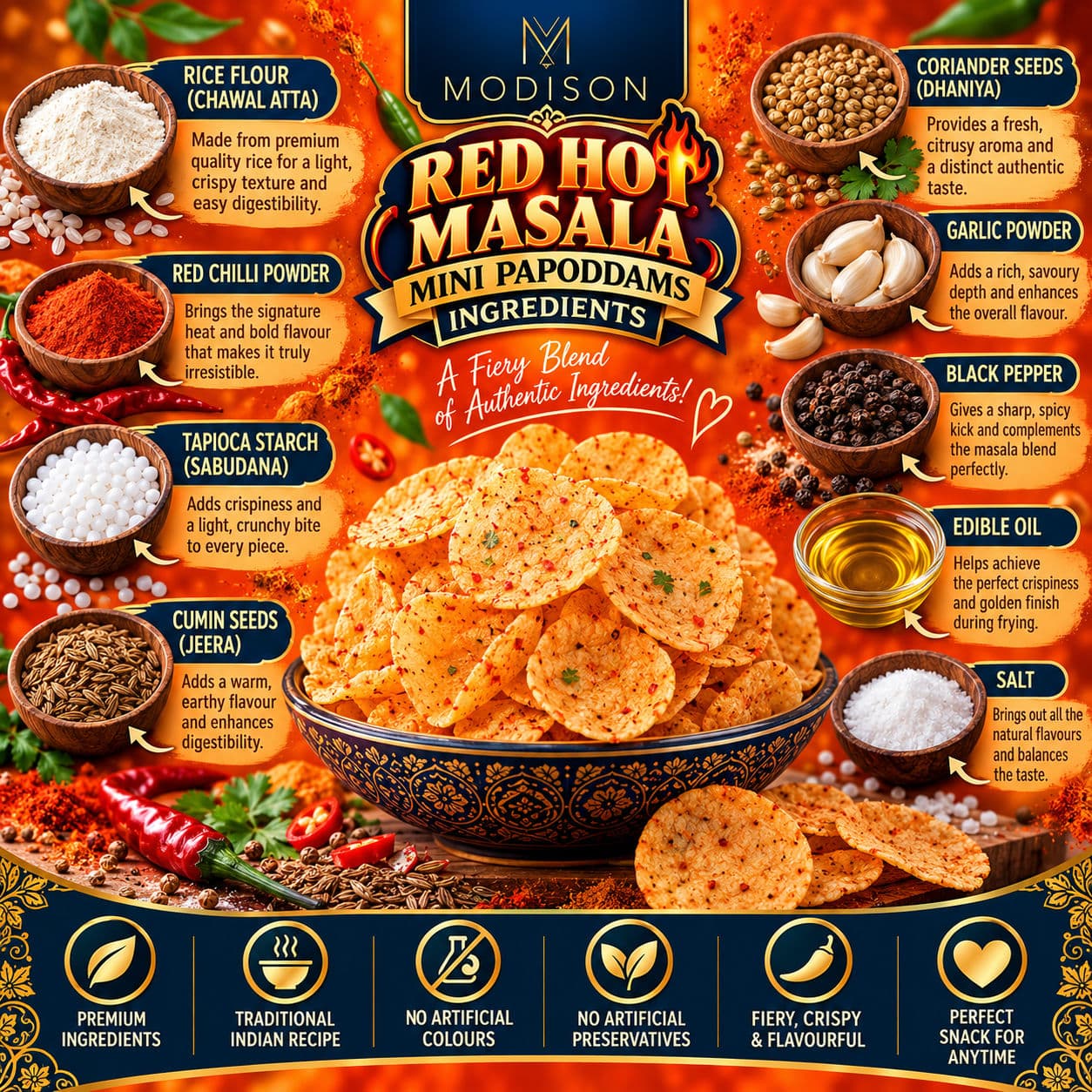 MODISON MINI PAPODDAMA MAGICAL MASALA BURST product image 2