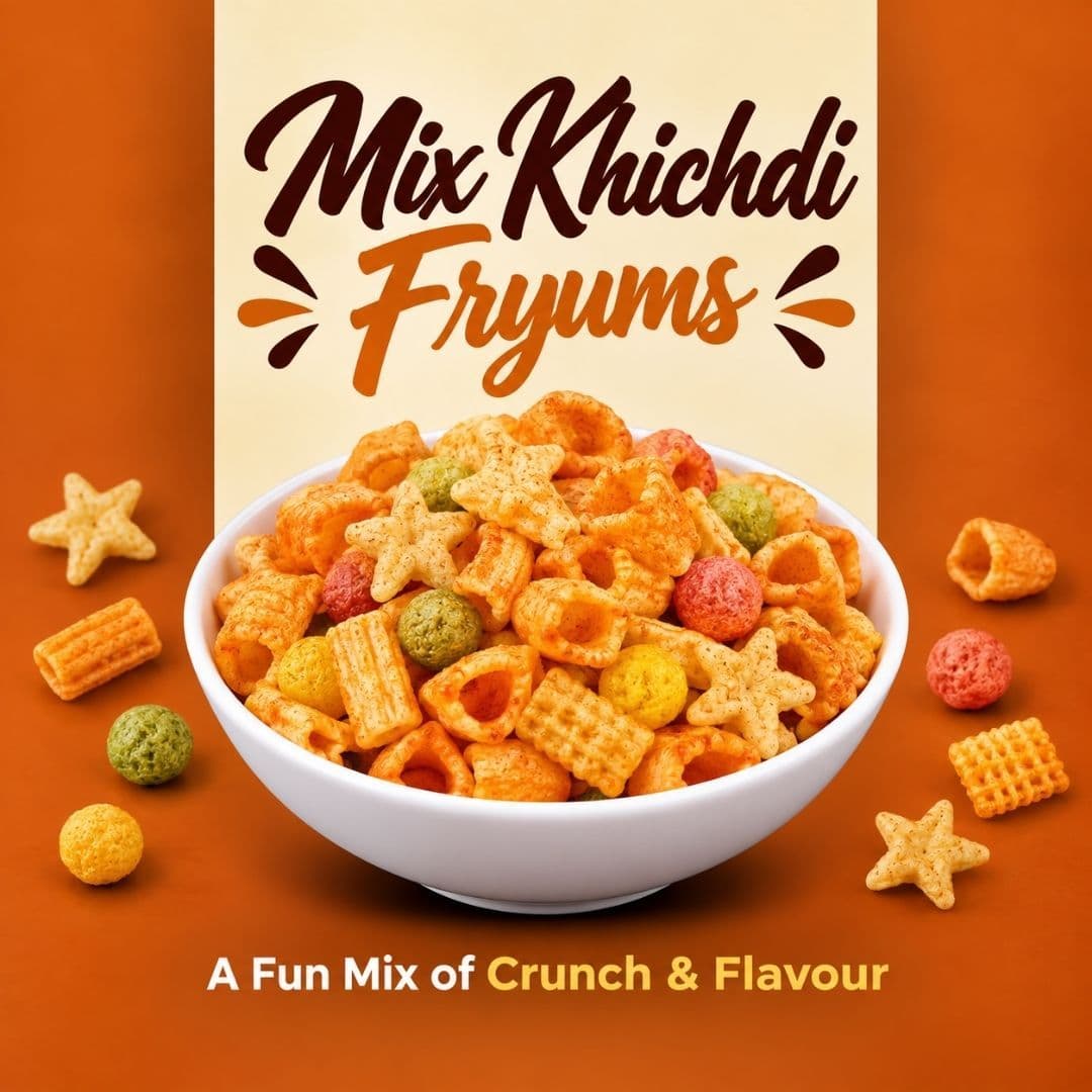 MODISON Mix Khichdi Fryums Indian Snacks Millet Mix 180g