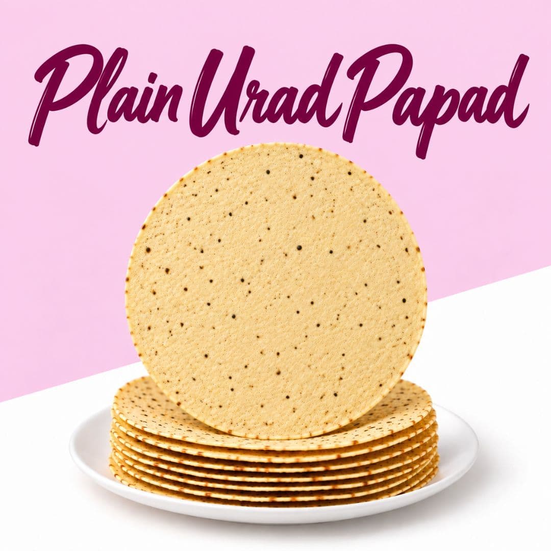 MODISON Plain Urad Papad Indian Papad Crispy Lentil Wafer 200g