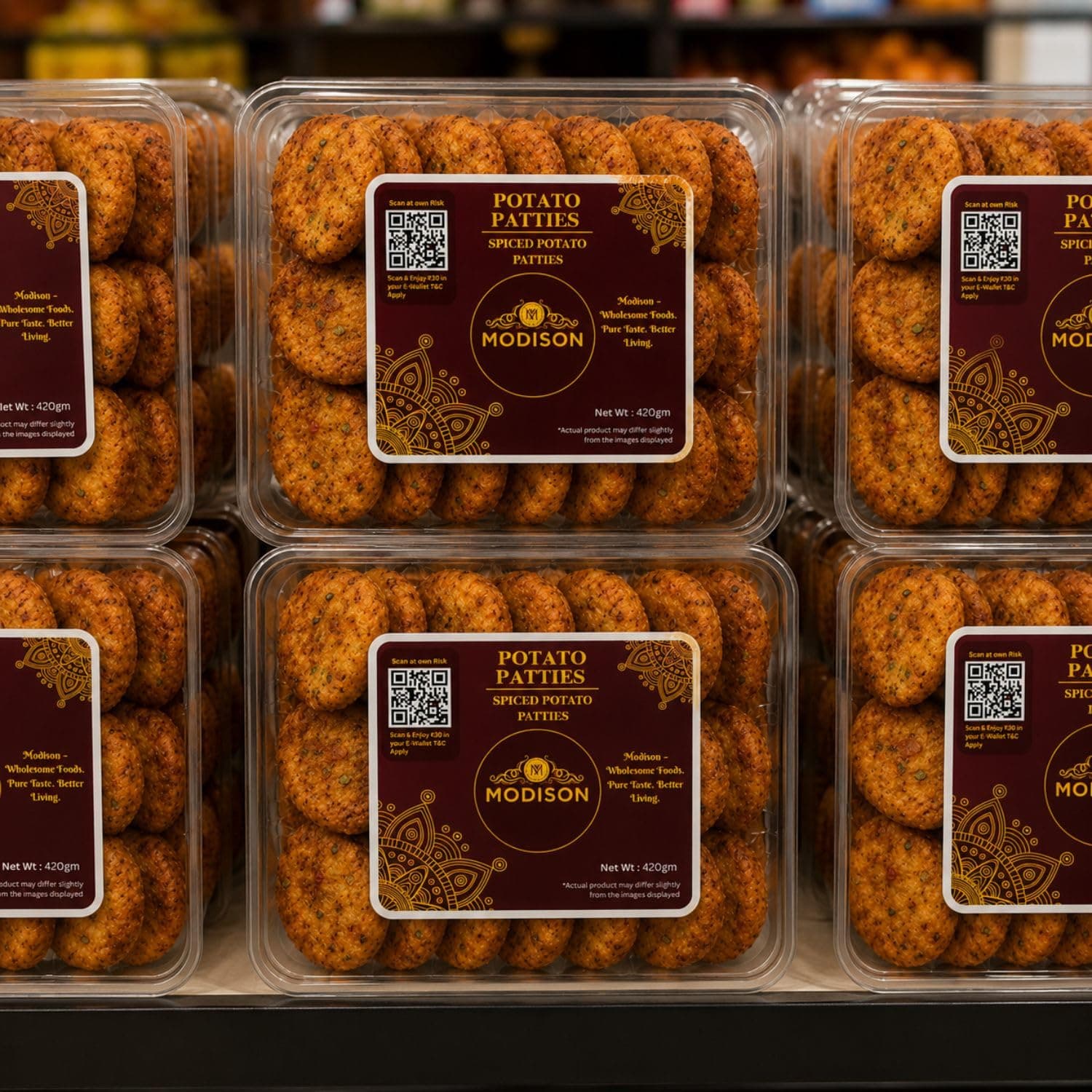 MODISON Potato Patties Ready to Cook Frozen Snack 420g product image 6