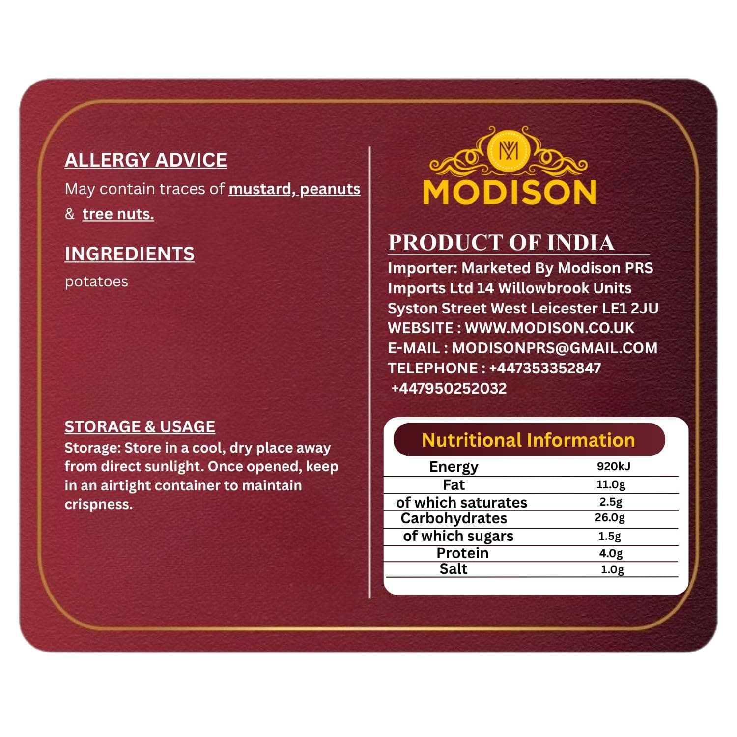 MODISON Potato Patties Ready to Cook Frozen Snack 420g product image 9