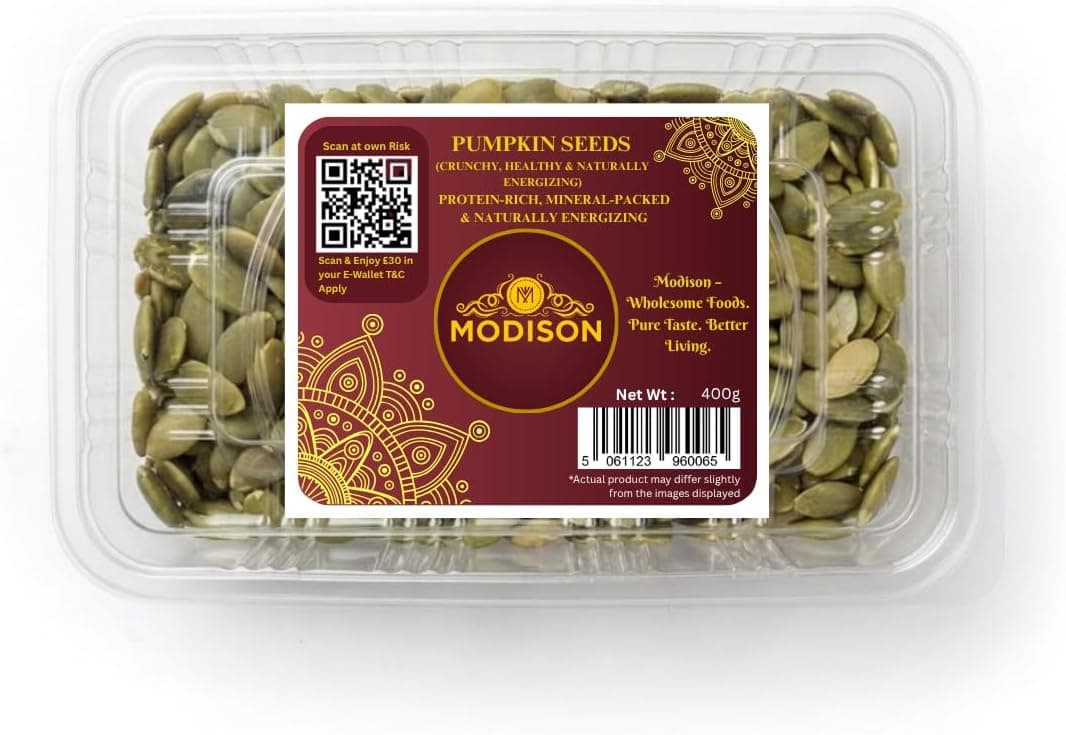 MODISON Pumpkin Seeds Superfoods Natural Pepitas Protein Fibre 400g product image 1