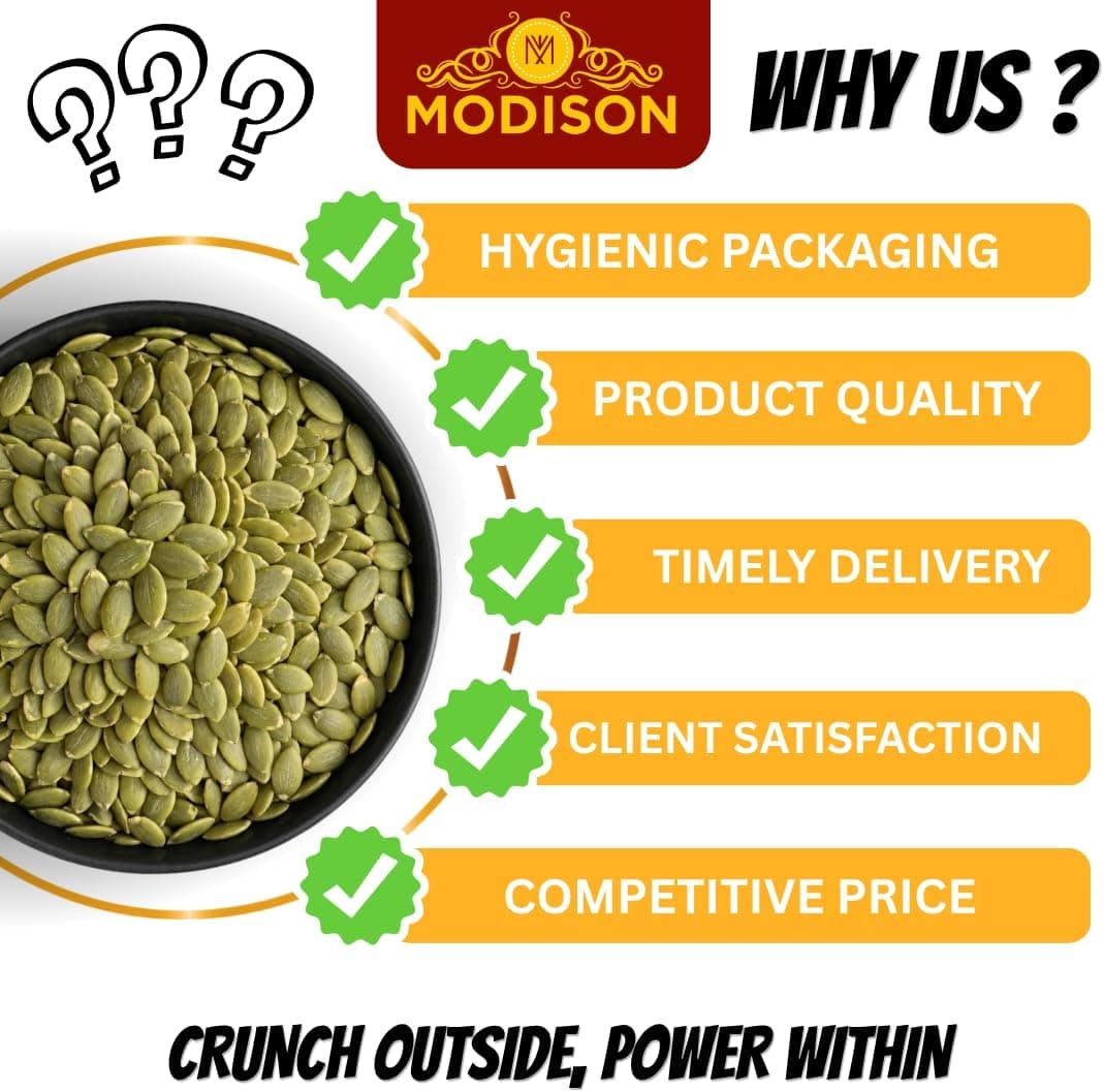 MODISON Pumpkin Seeds Superfoods Natural Pepitas Protein Fibre 400g product image 6