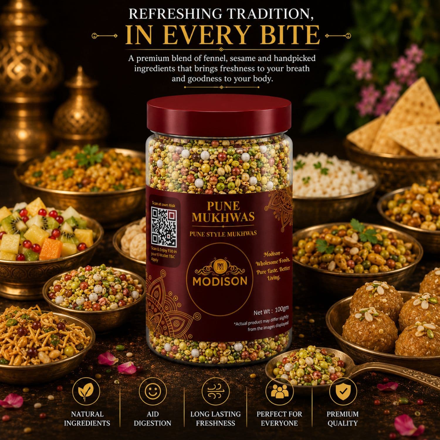 MODISON Pune Mukhwas Indian Mouth Freshener Fennel Coriander 100g product image 8