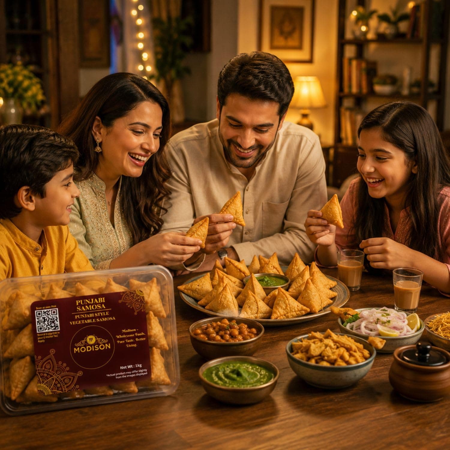 MODISON Punjabi Samosa Traditional Frozen Indian Snack 1kg product image 5
