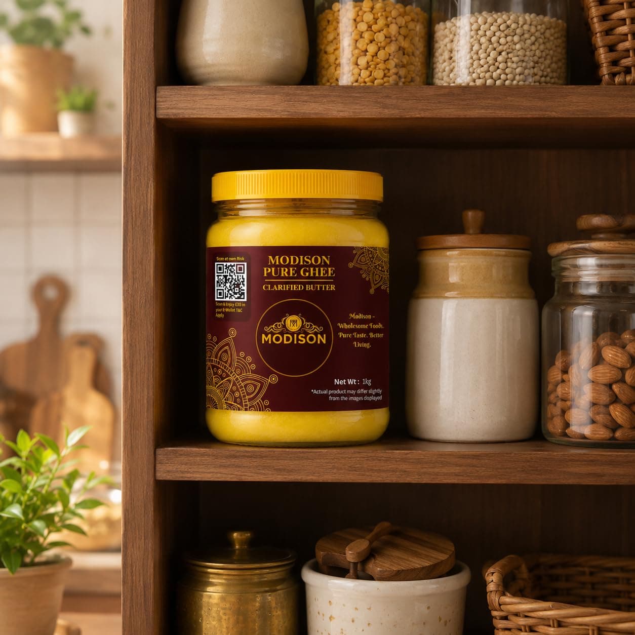 MODISON Pure Ghee Clarified Butter Pure Milk Fat 1kg product image 5