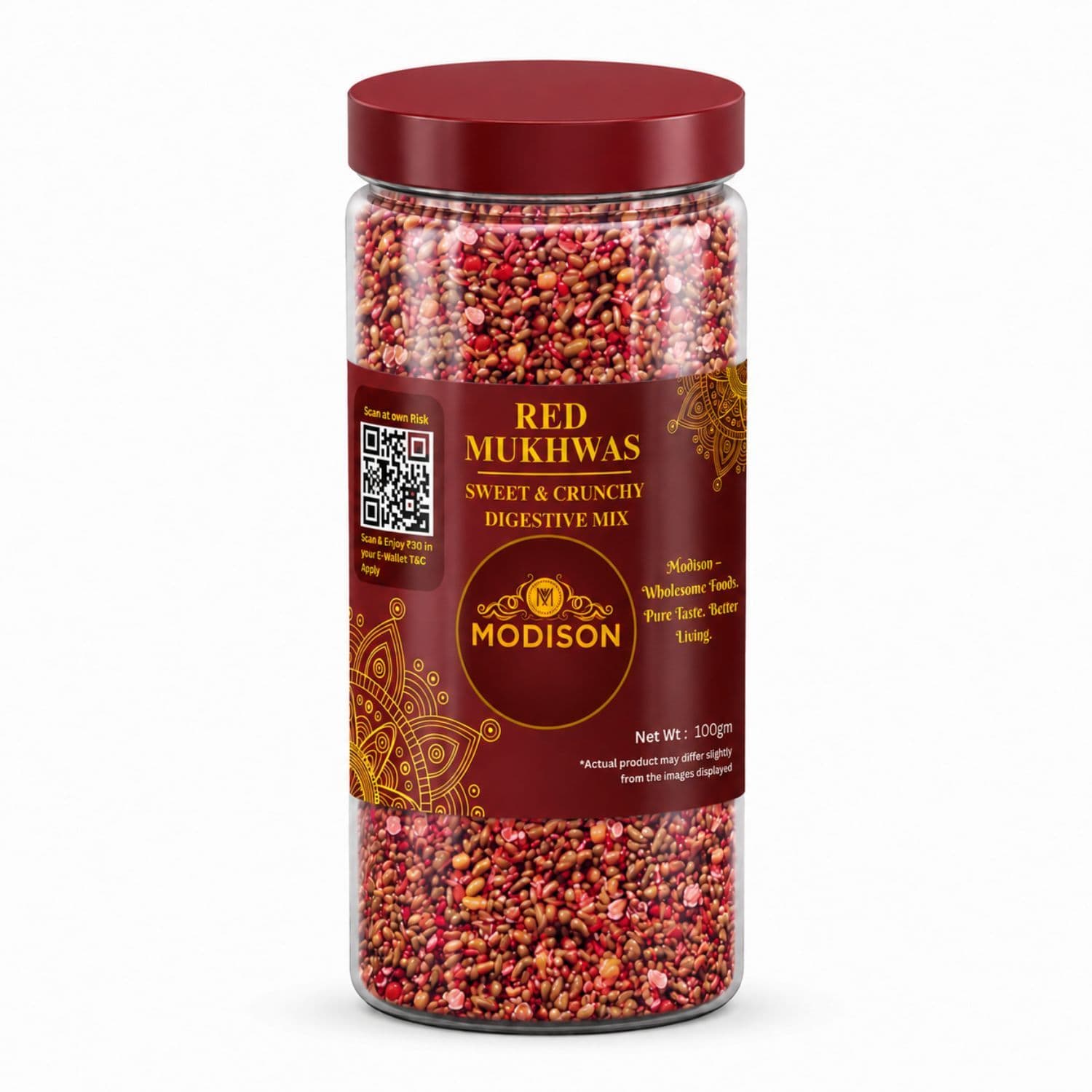 MODISON Red Mukhwas Indian Mouth Freshener Aniseed Coriander 100g product image 1