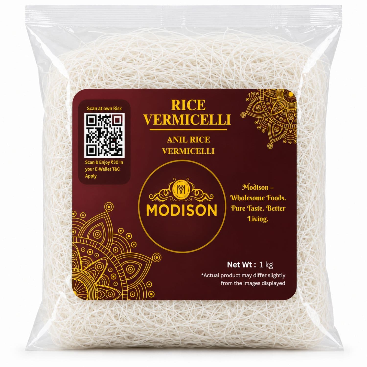 MODISON Rice Vermicelli Rice Noodles Ready to Cook 1kg