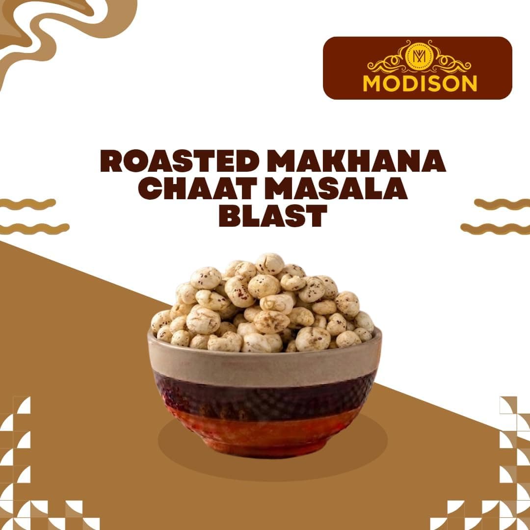 MODISON Roasted Makhana Healthy Snacks Chaat Masala Blast 80g product image 3