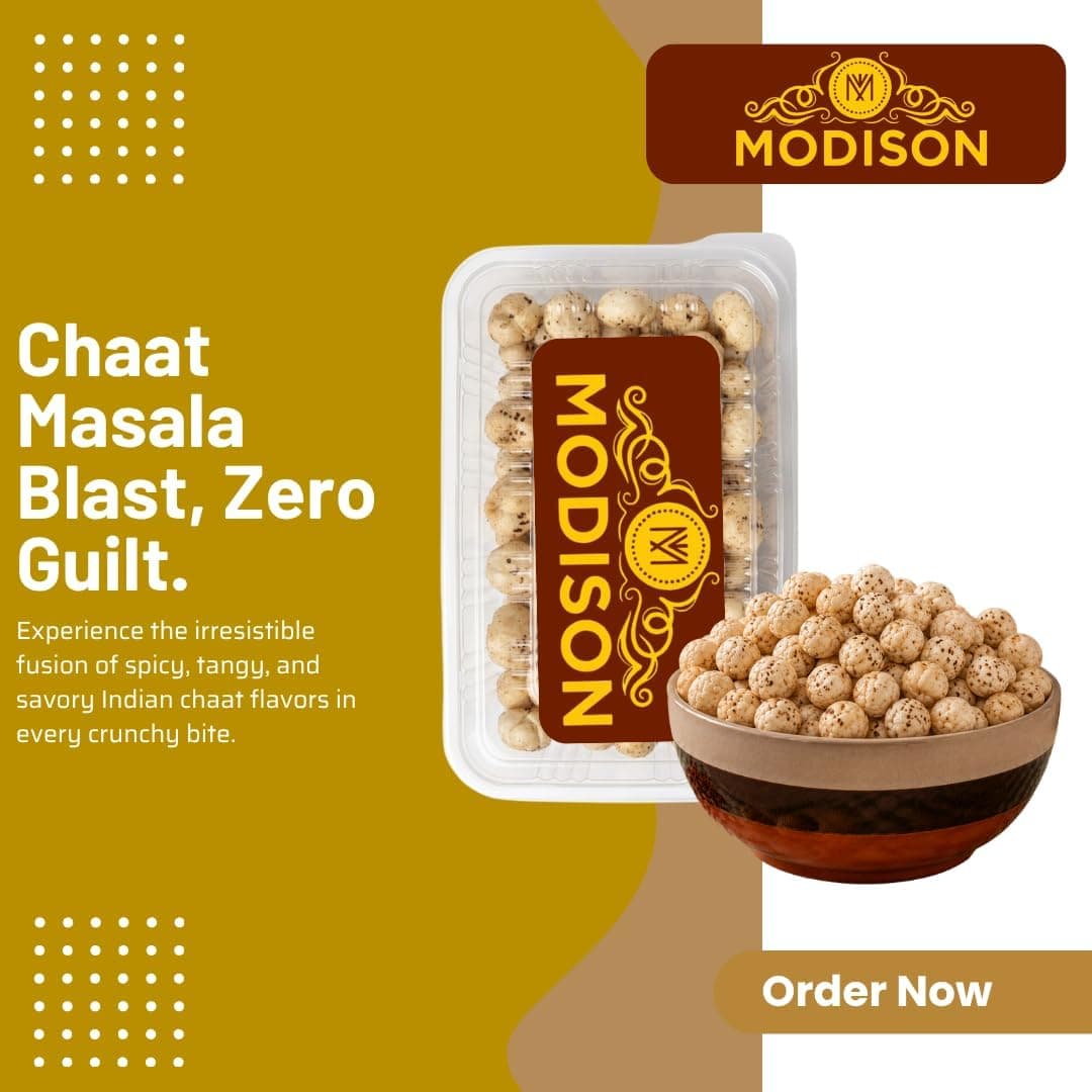 MODISON Roasted Makhana Healthy Snacks Chaat Masala Blast 80g product image 4