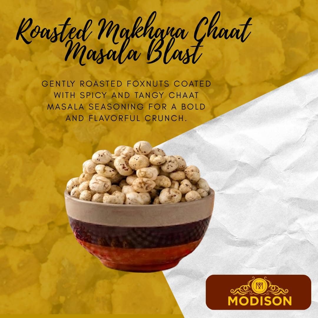 MODISON Roasted Makhana Healthy Snacks Chaat Masala Blast 80g product image 5