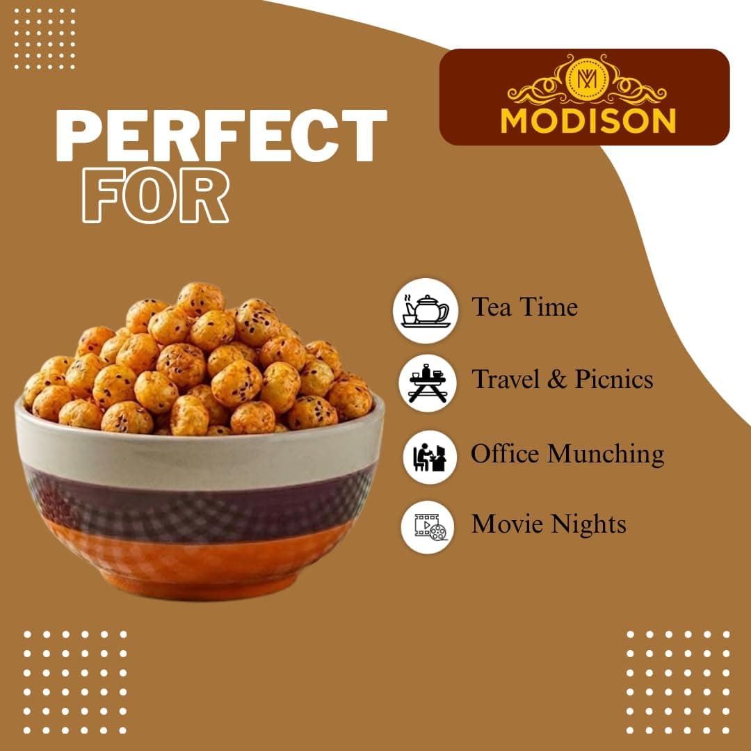 MODISON Roasted Makhana Healthy Snacks Cheese Chilli Fusion 80g product image 5