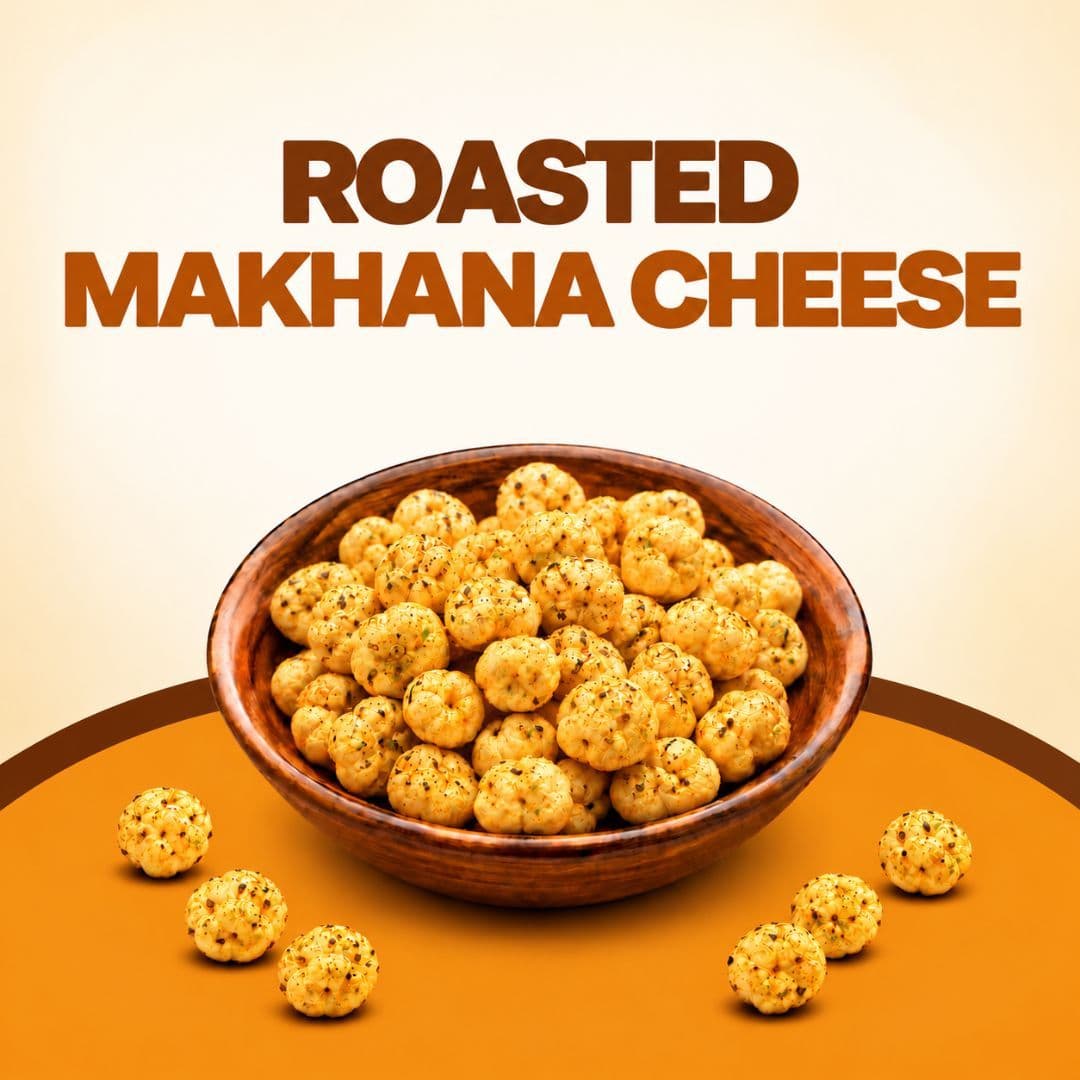MODISON Roasted Makhana Healthy Snacks Cheese Flavour 80g