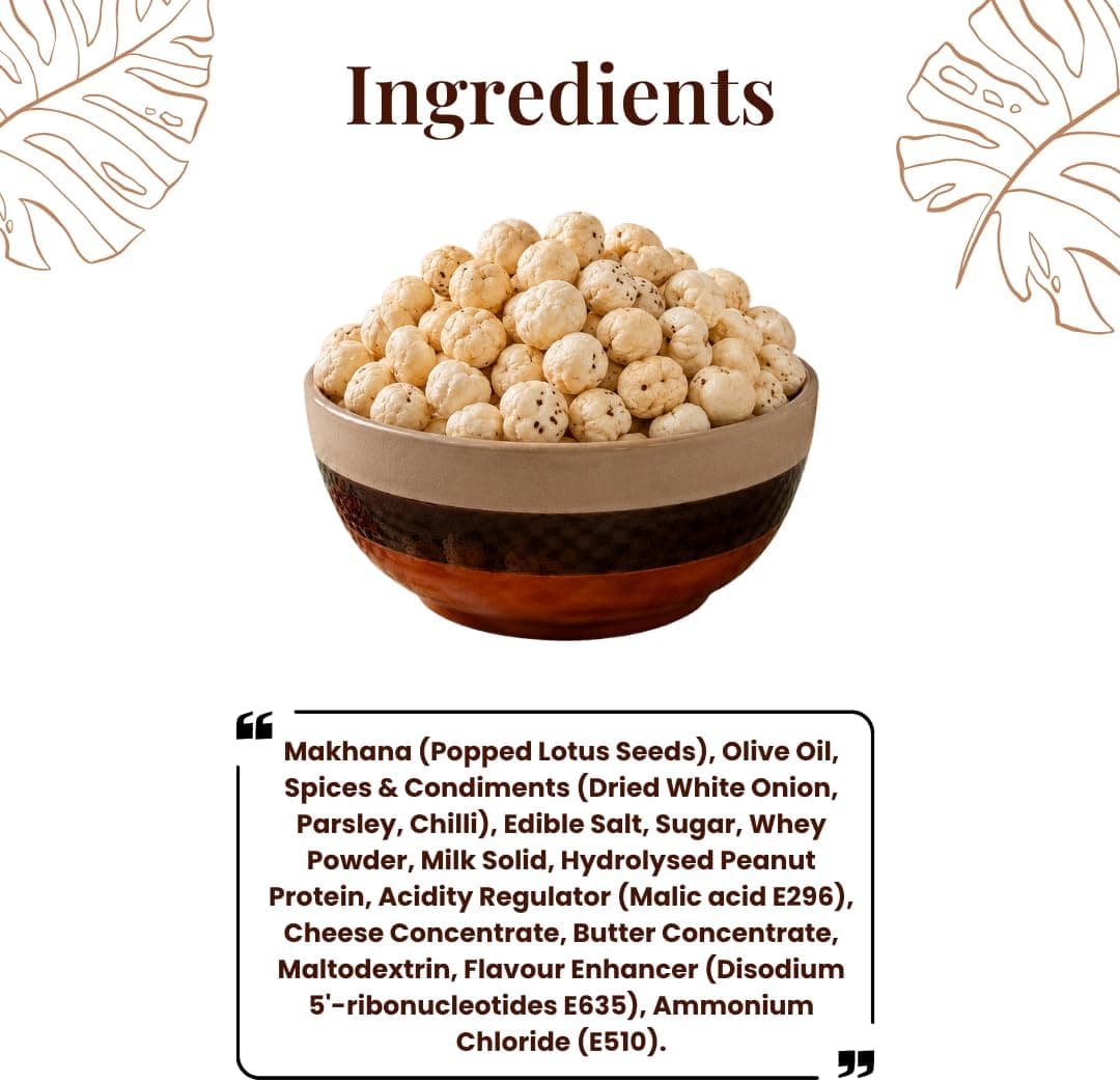 MODISON Roasted Makhana Healthy Snacks Cream Onion 80g product image 3