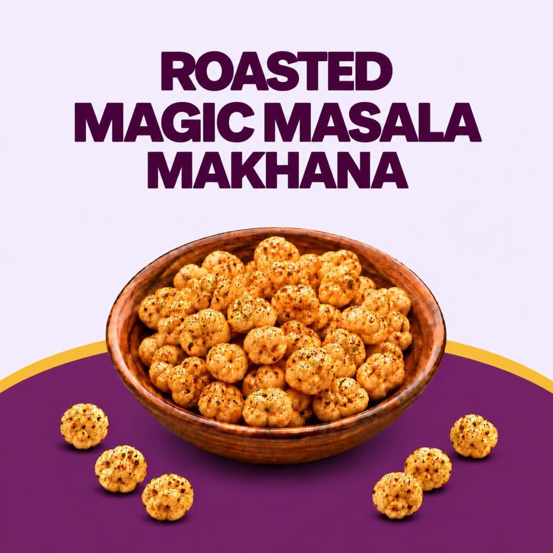 MODISON Roasted Makhana Healthy Snacks Magic Masala 80g