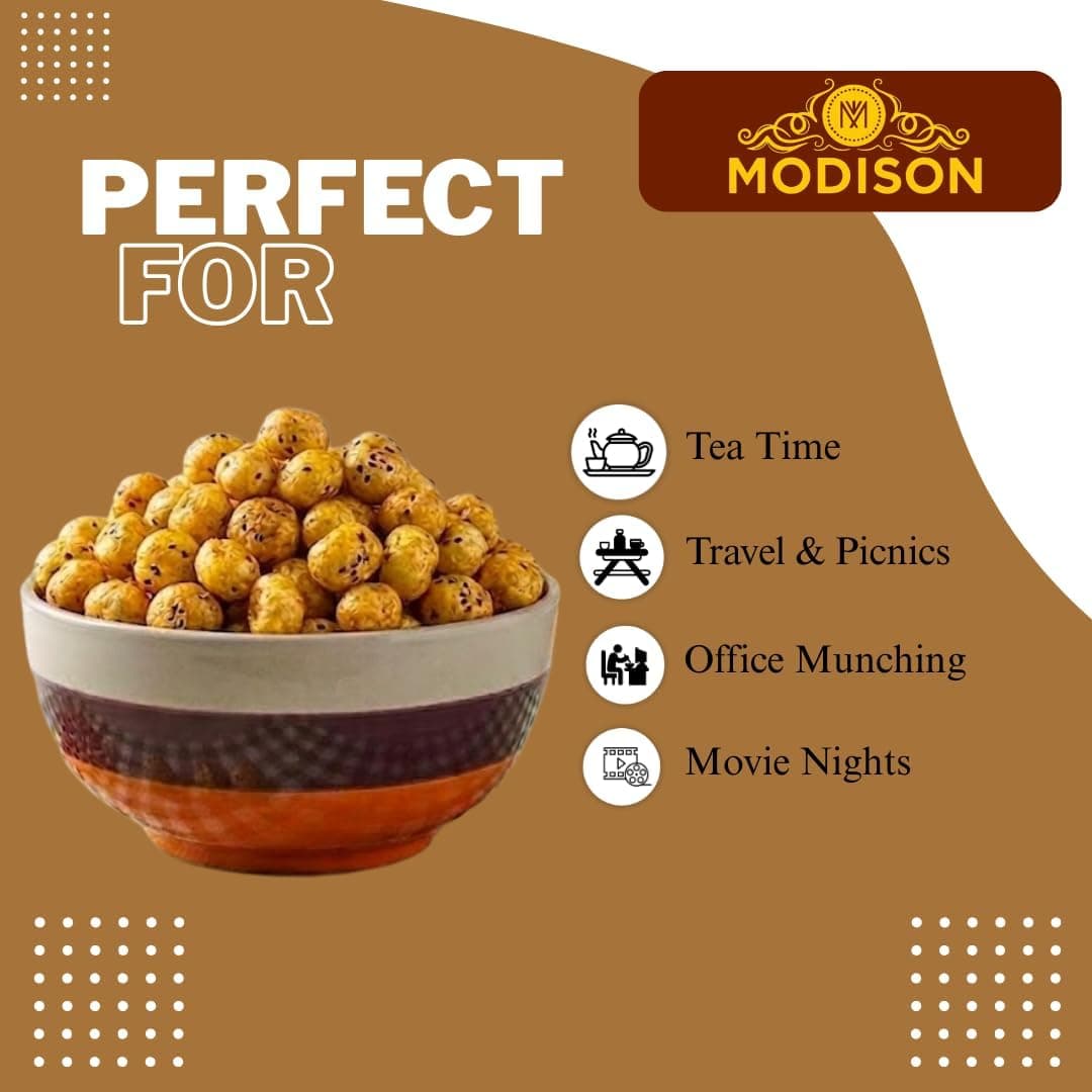 MODISON Roasted Makhana Healthy Snacks Smoky Barbeque Masala 80g product image 3