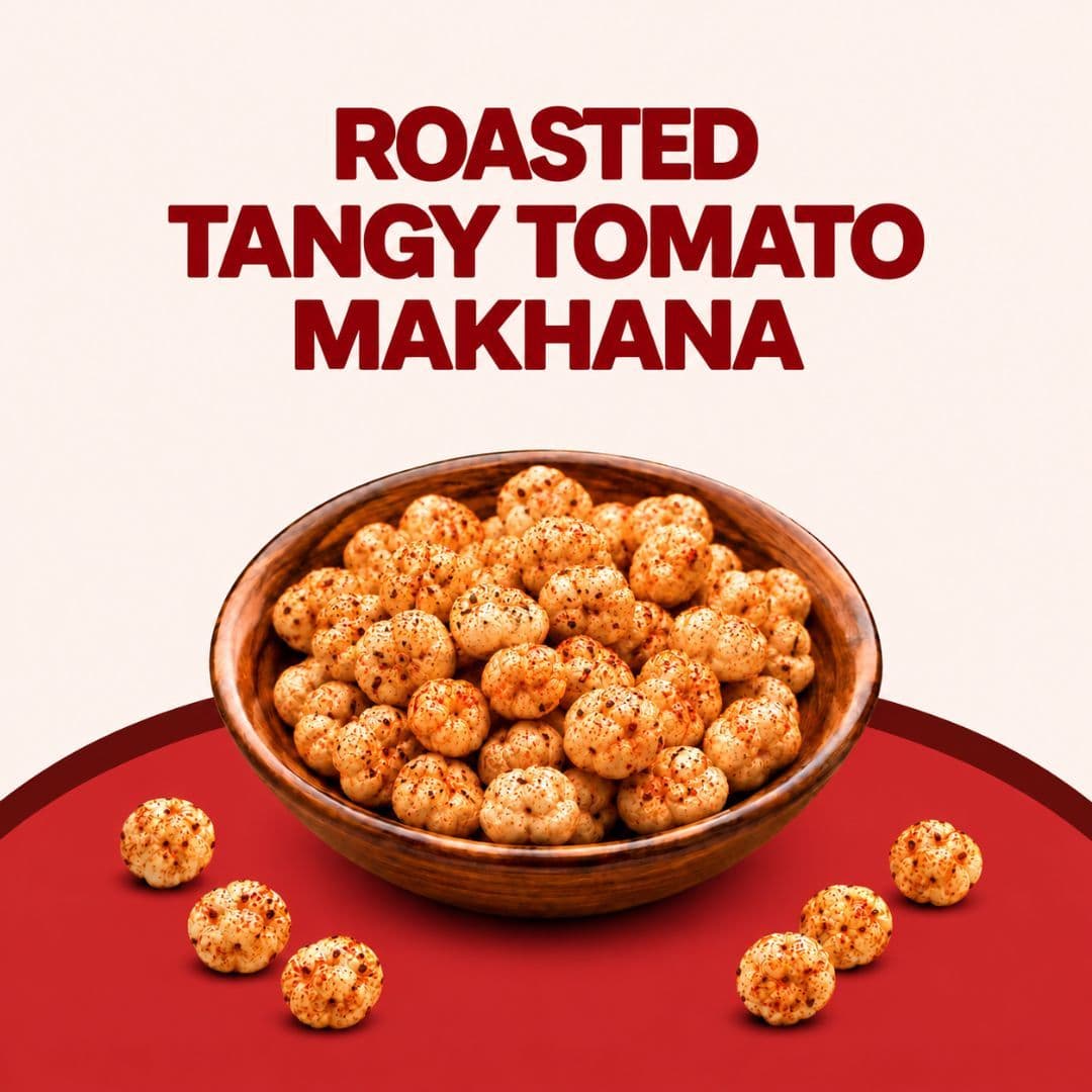 MODISON Roasted Makhana Healthy Snacks Tangy Tomato 80g