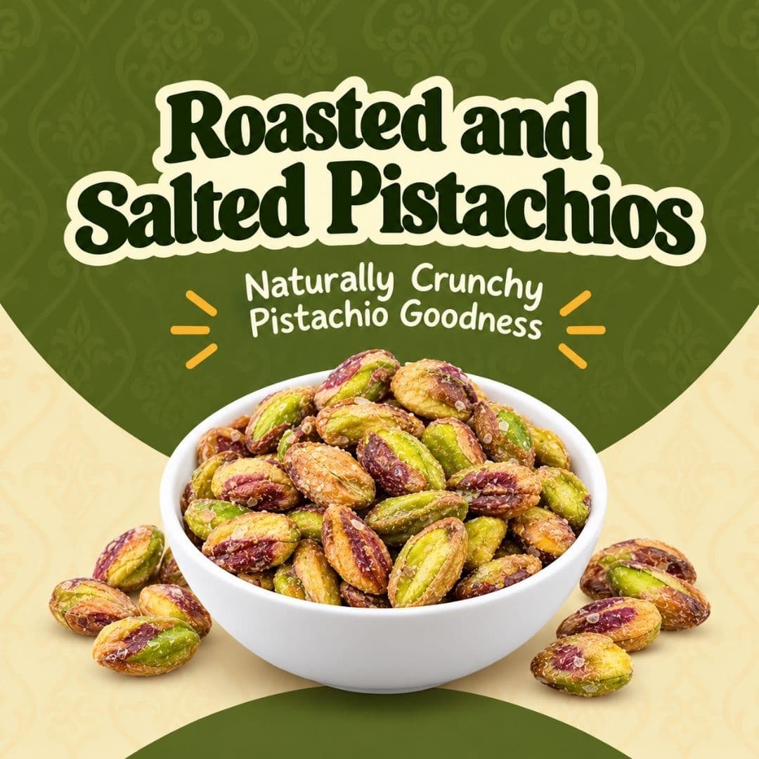 MODISON Roasted Pistachios Indian Dry Fruit Salted Pista 180g