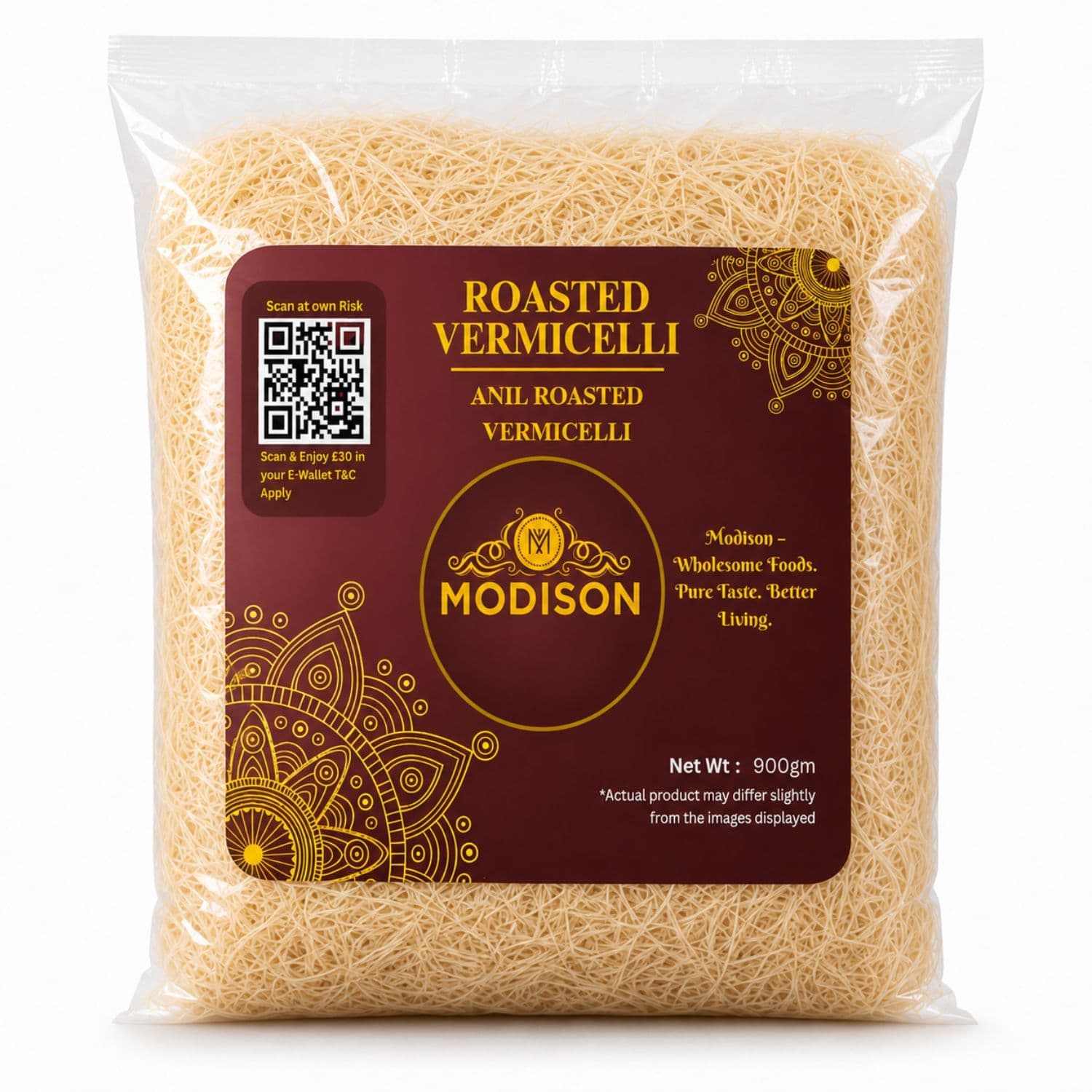 MODISON Roasted Vermicelli Wheat Semolina Seviyan 900g product image 1