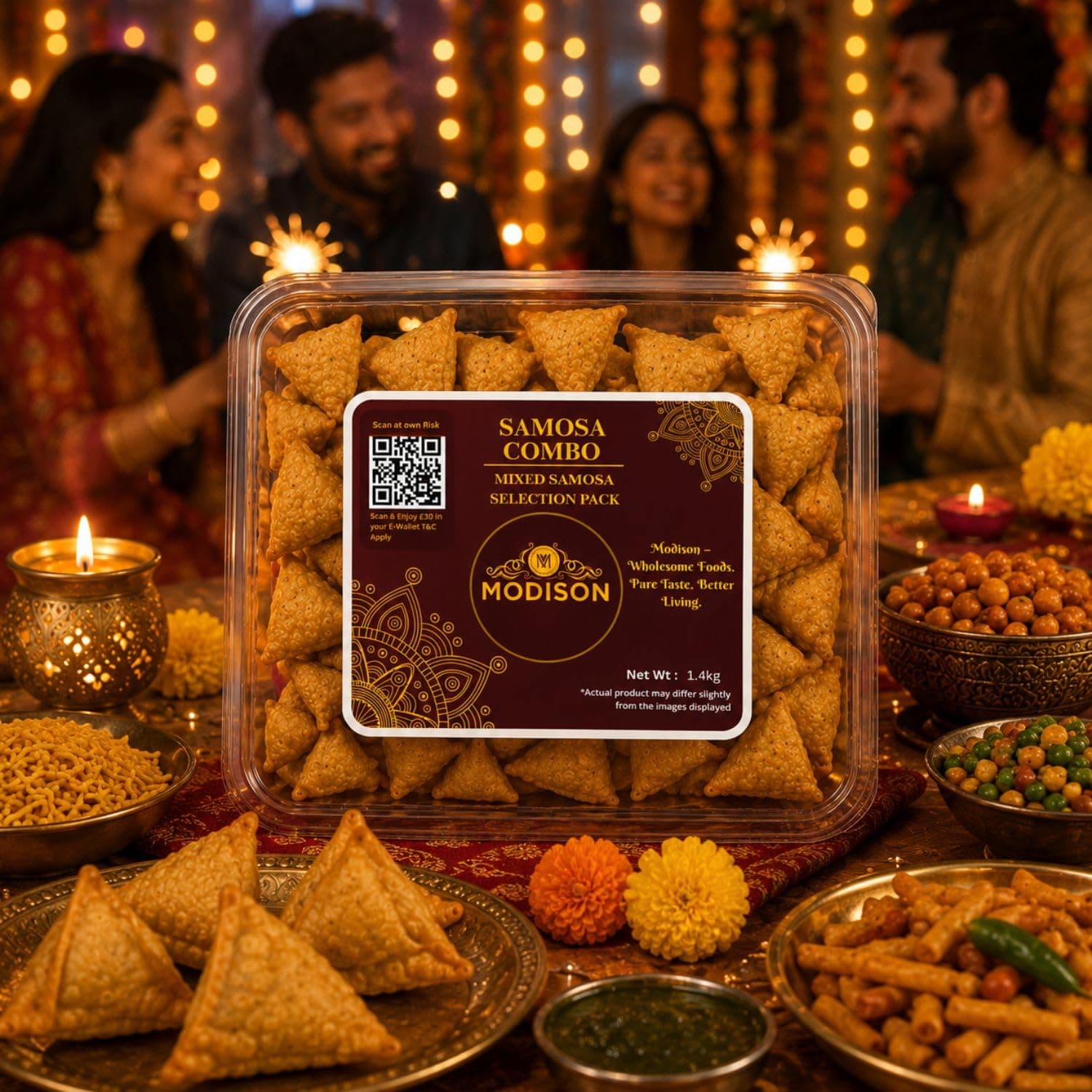 MODISON Samosa Combo Cocktail & Punjabi Frozen Indian Snack 1.4kg product image 8