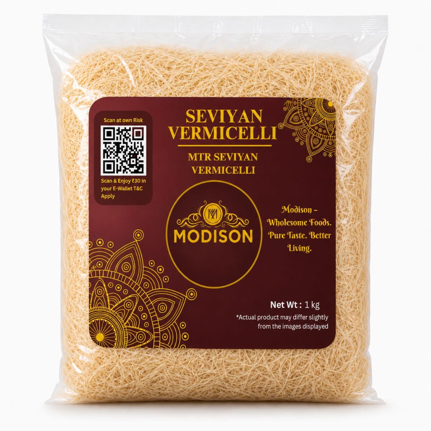 MODISON Seviyan Vermicelli Hard Wheat Semolina Pasta 1kg
