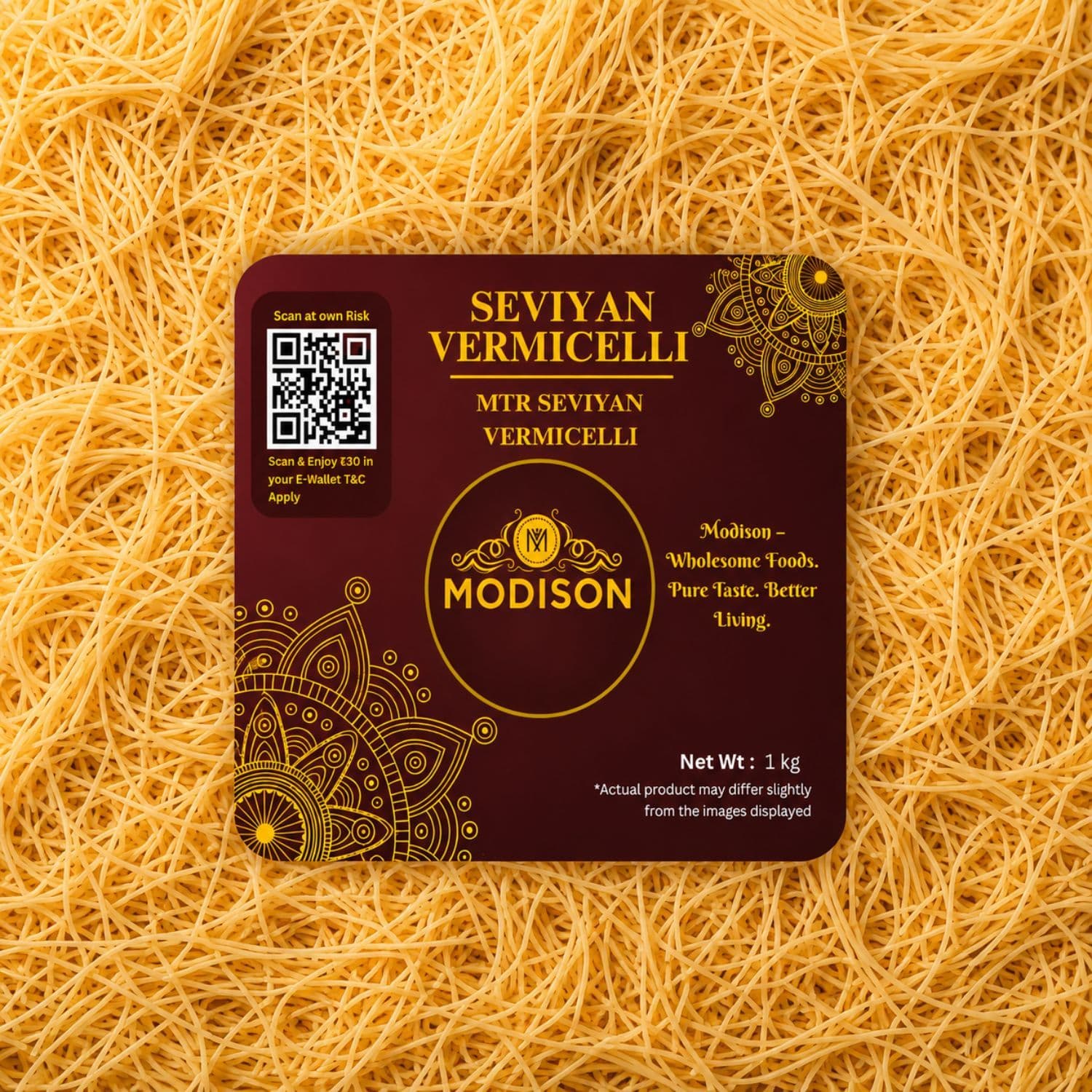 MODISON Seviyan Vermicelli Hard Wheat Semolina Pasta 1kg product image 7