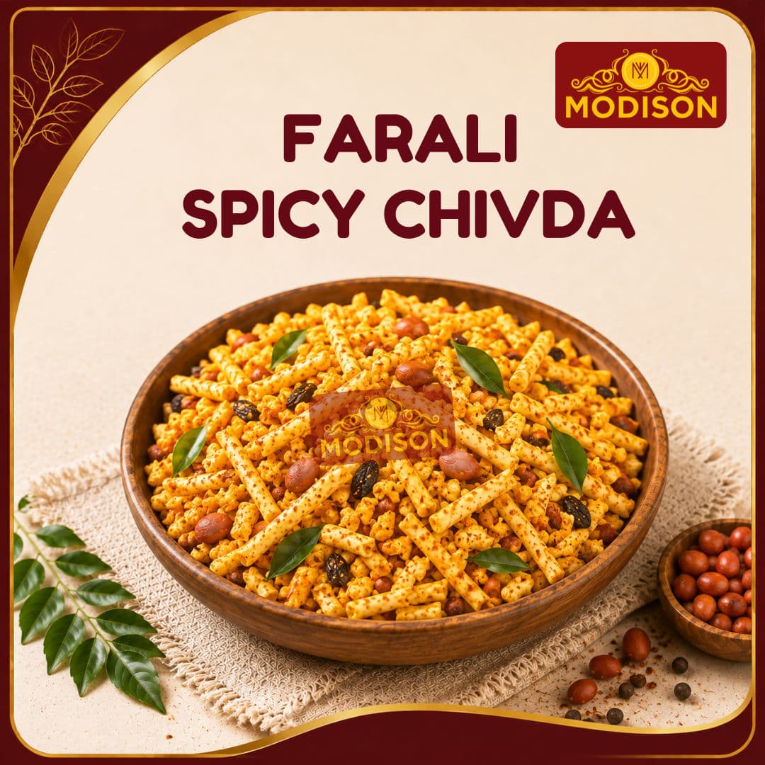 MODISON SPICY FARALI CHEVDO INDIAN SNACKS MASALA FARSAN