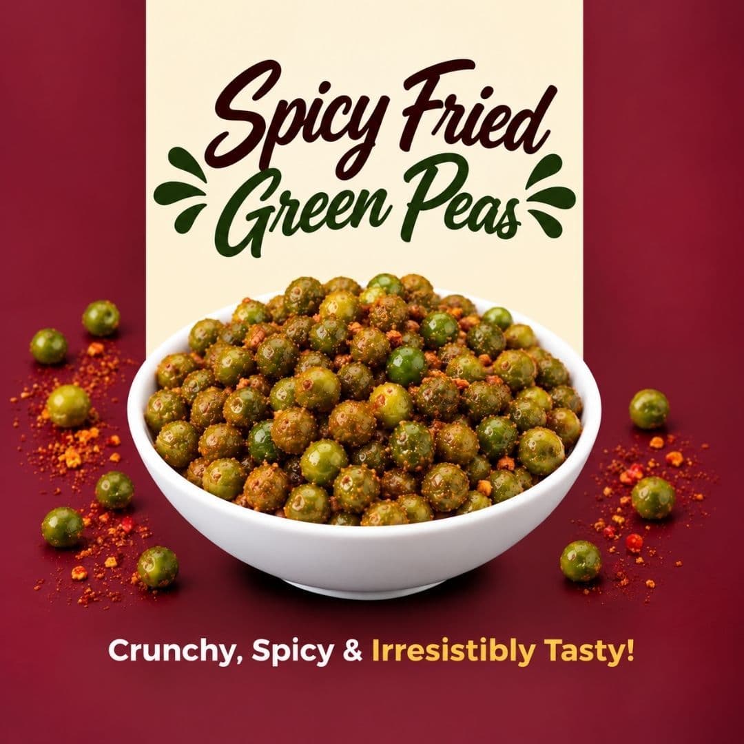 MODISON Spicy Fried Green Peas Indian Snacks Crunchy 180g
