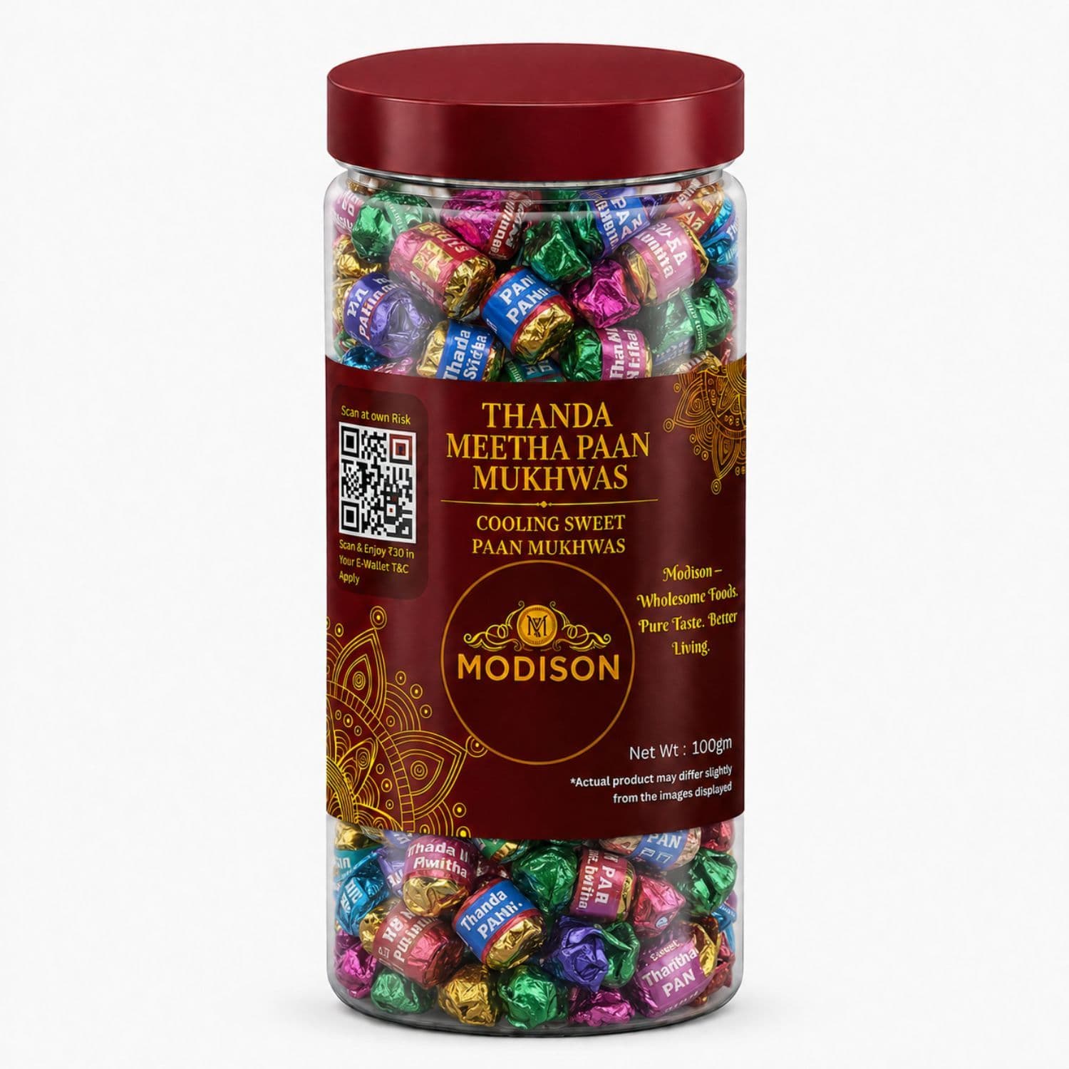 MODISON Thanda Meetha Paan Indian Mouth Freshener Cooling 100g product image 1