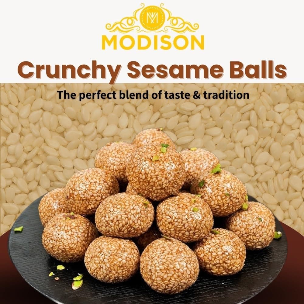 MODISON Til Laddu Indian Sweets Sesame Sweet Balls 180g product image 2