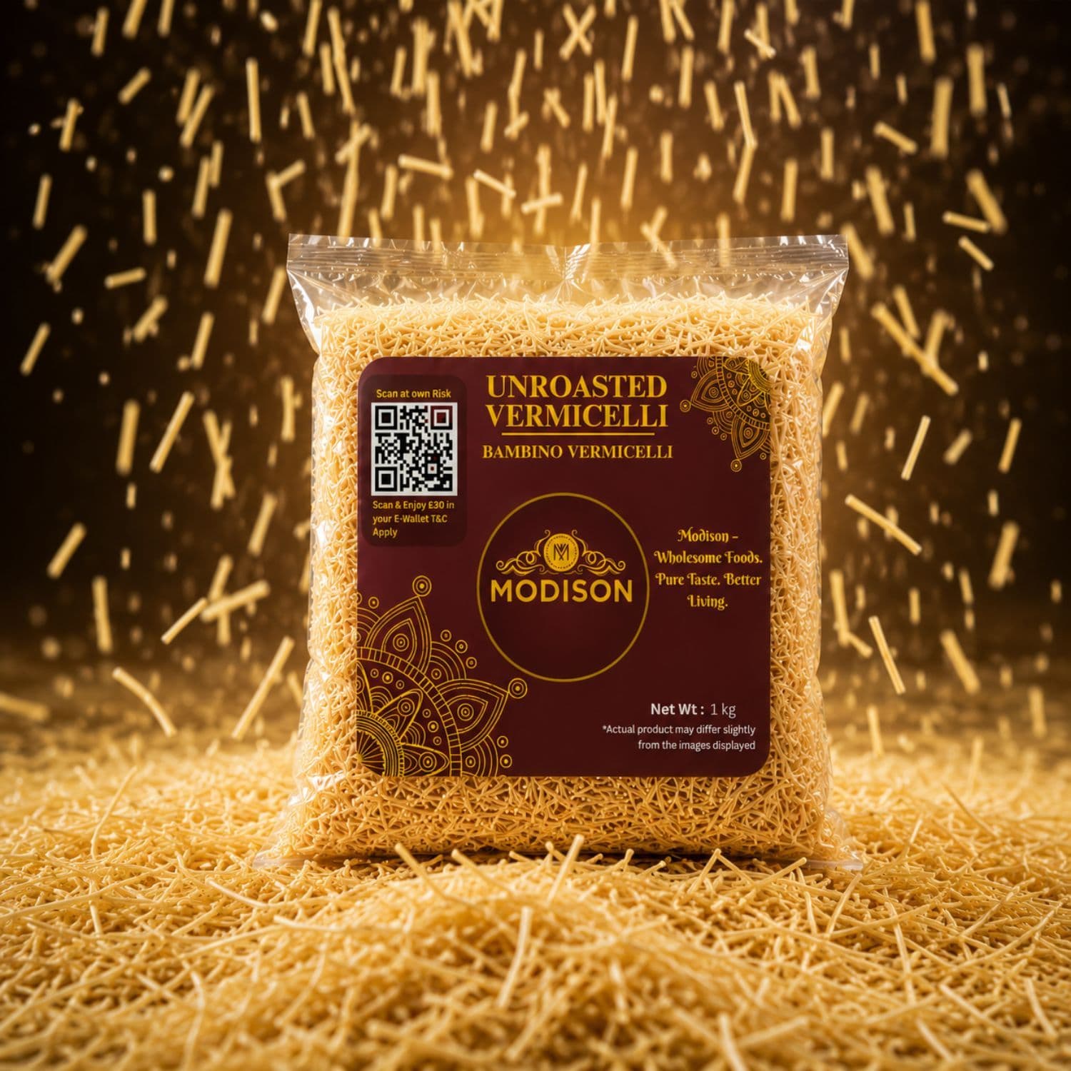 MODISON Unroasted Vermicelli Wheat Semolina Seviyan 1kg product image 8