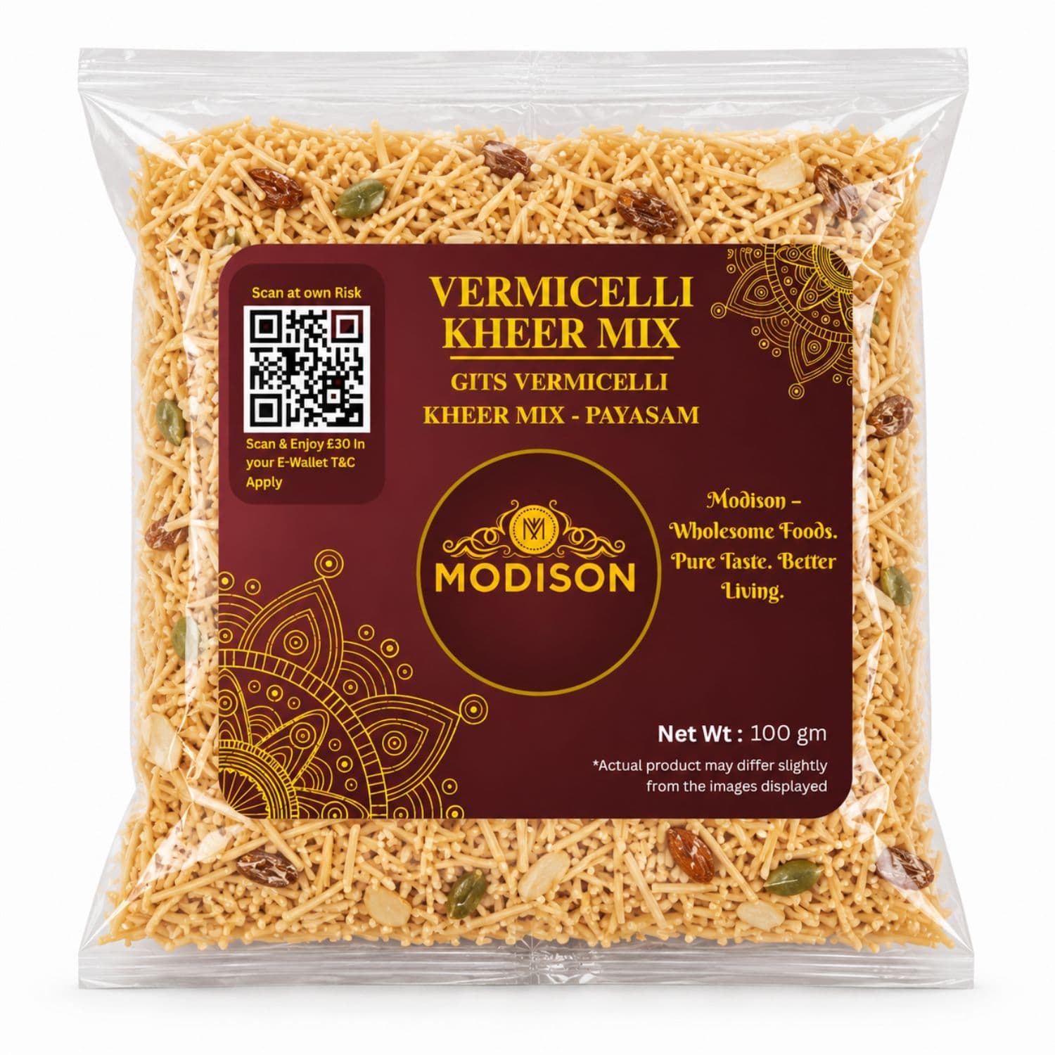 MODISON Vermicelli Kheer Mix Instant Payasam Dessert Mix 100g product image 1