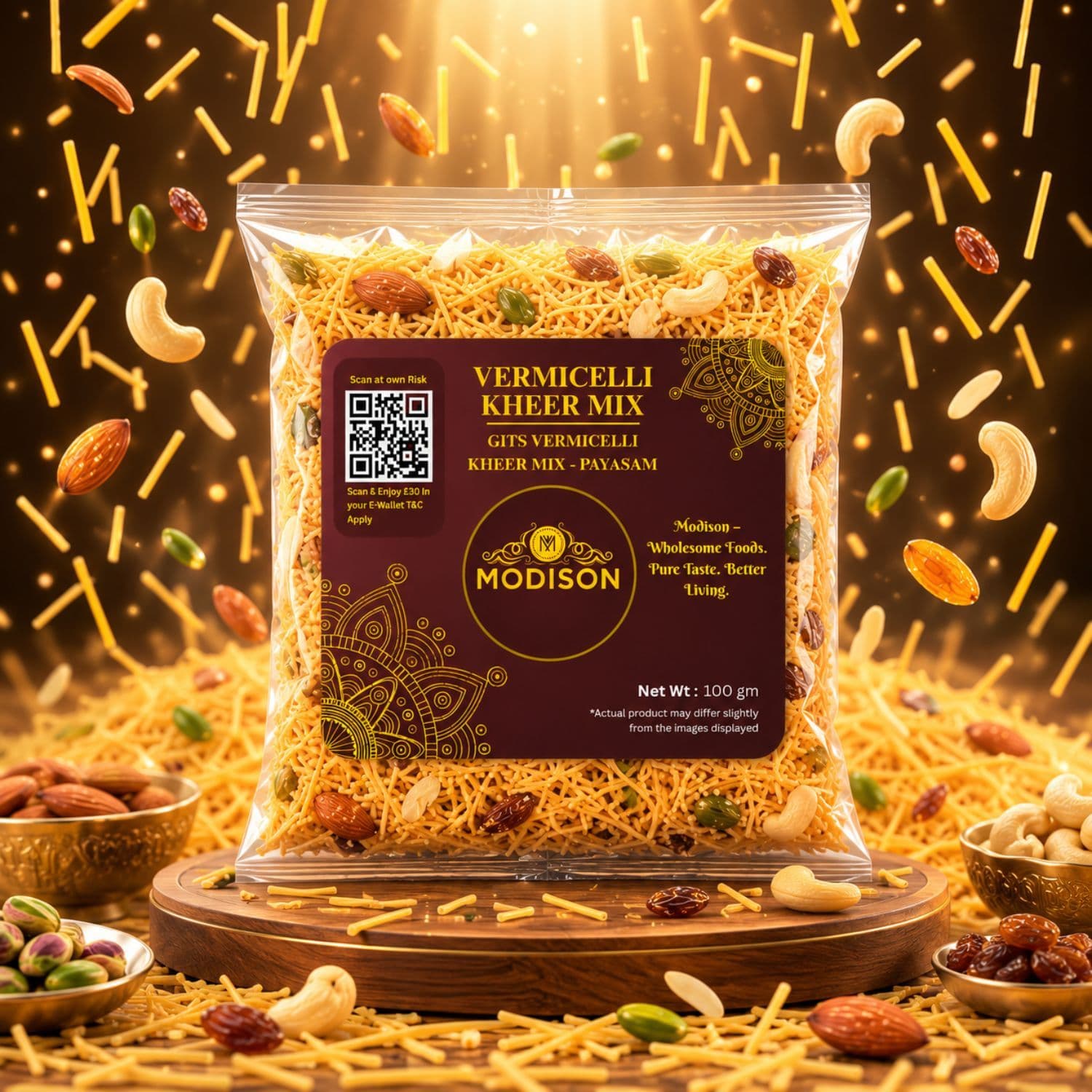 MODISON Vermicelli Kheer Mix Instant Payasam Dessert Mix 100g product image 8