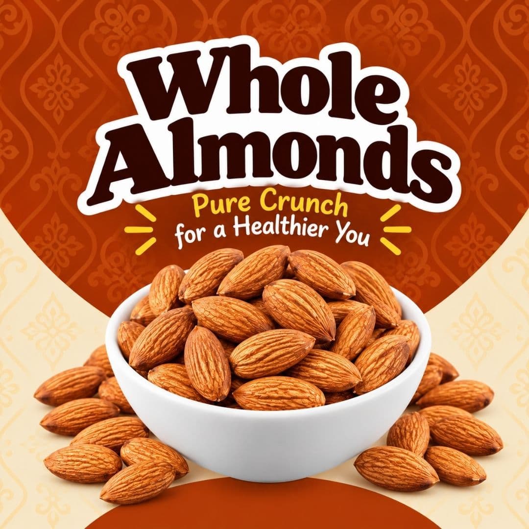 MODISON Whole Almonds Indian Dry Fruit California Badam 180g