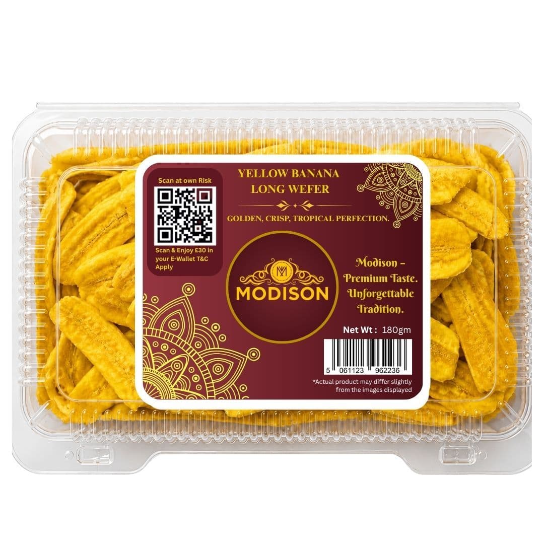 MODISON YELLOW BANANA LONG WAFER INDIAN SNACKS CRISPY KELA alternate image