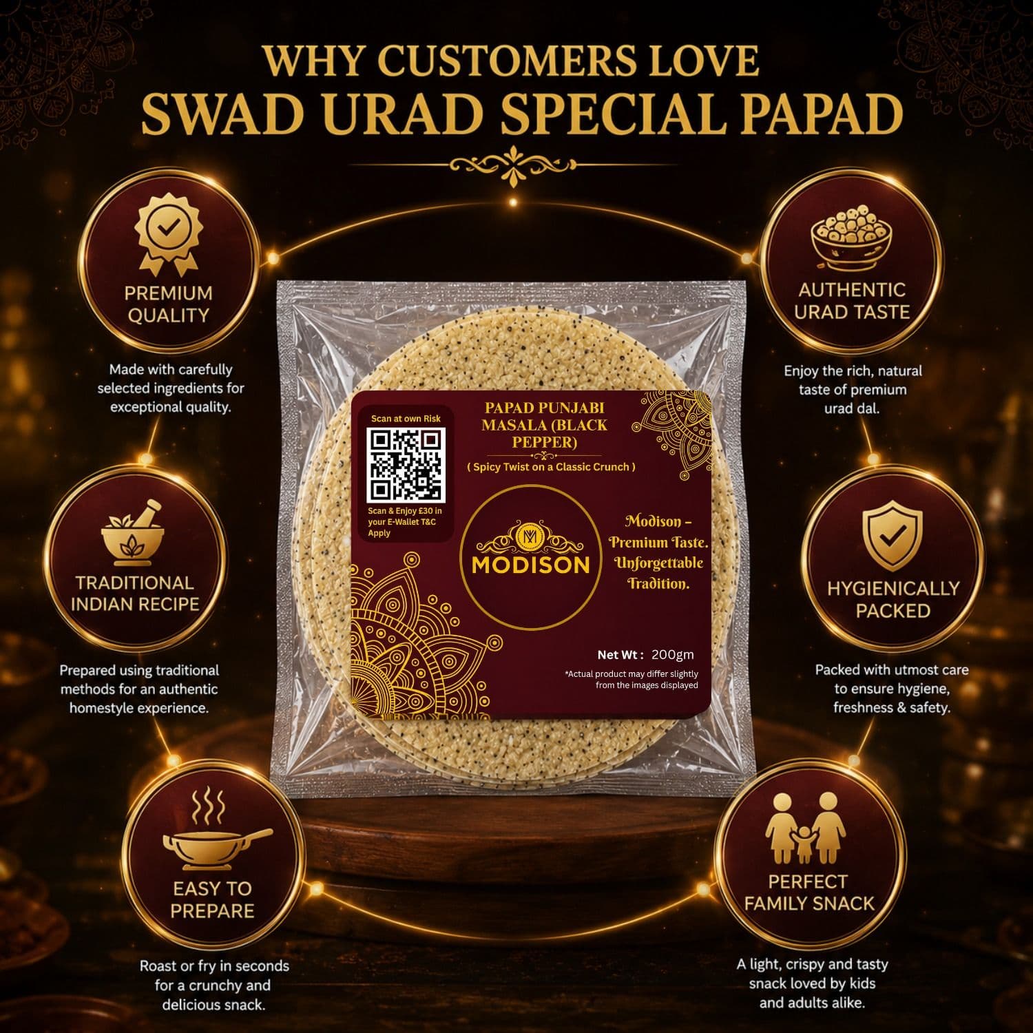 Papad Punjabi Masala (Black Pepper) product image 3