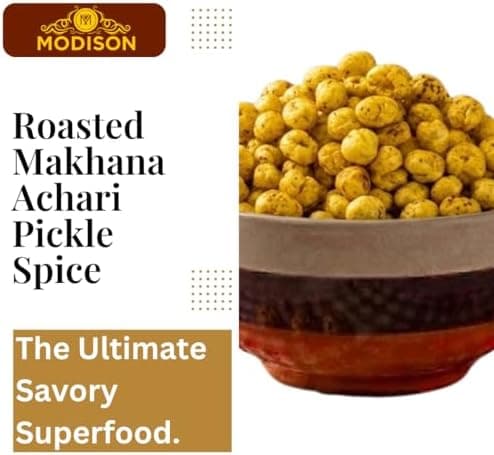 MODISON Roasted Makhana Healthy Snacks Achari Pickle Spice 80g product image 5