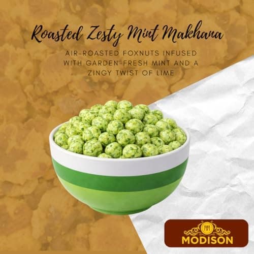 MODISON Roasted Makhana Healthy Snacks Zesty Mint 80g product image 7