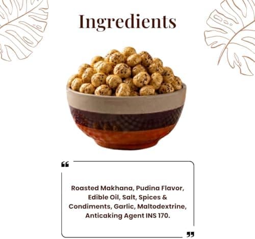MODISON Roasted Makhana Healthy Snacks Pudina Flavour 80g product image 4