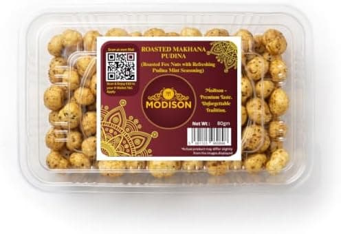 MODISON Roasted Makhana Healthy Snacks Pudina Flavour 80g product image 1