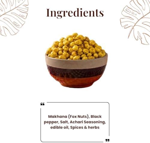 MODISON Roasted Makhana Healthy Snacks Achari Pickle Spice 80g product image 4