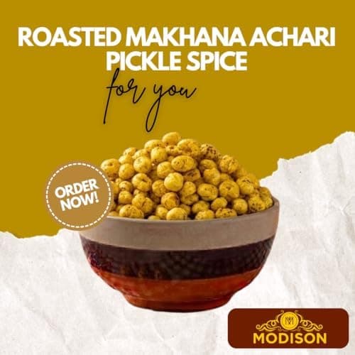 MODISON Roasted Makhana Healthy Snacks Achari Pickle Spice 80g product image 3