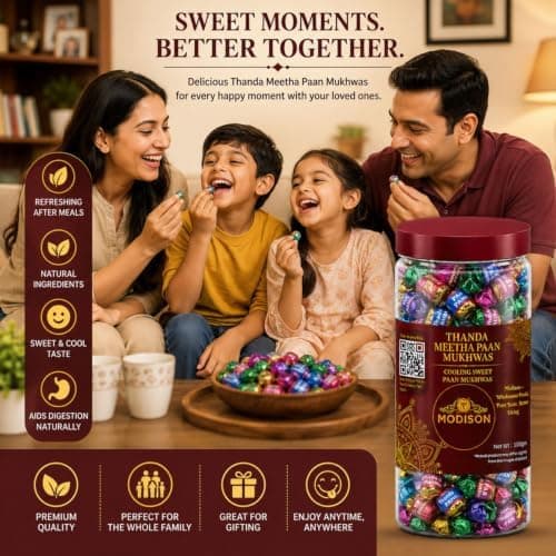 MODISON Thanda Meetha Paan Indian Mouth Freshener Cooling 100g product image 5