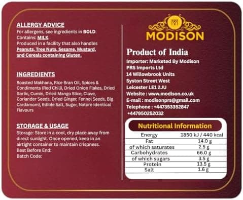 MODISON Roasted Makhana Healthy Snacks Zesty Mint 80g product image 2
